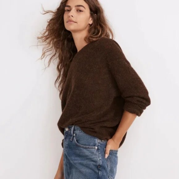 Madewell Elliston Alpaca Crop Sweater Size XL - Picture 2 of 9